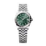 Rolex Datejust m278344-0019/0020 Mint Green Dial 31mm Domed Diamond Oyster Watch