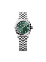 Rolex Datejust m278344-0019/0020 Mint Green Dial 31mm Domed Diamond Oyster Watch