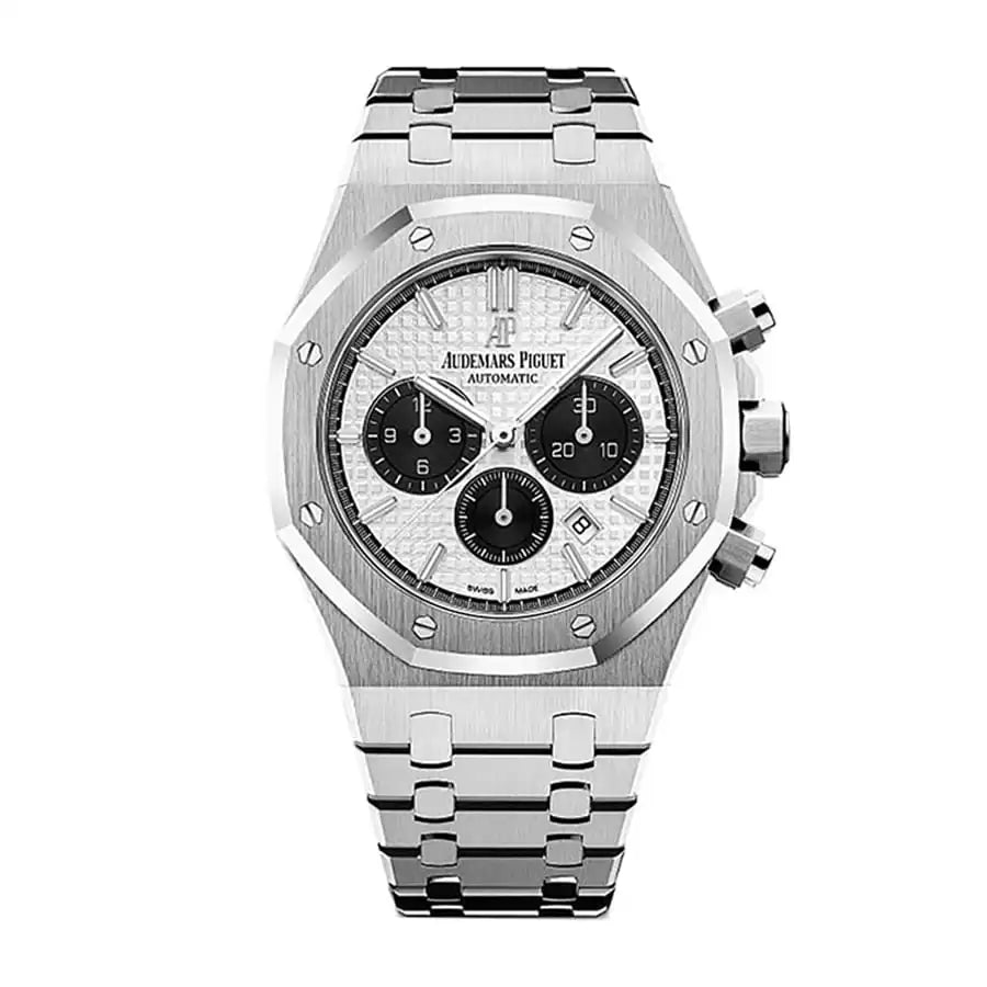 A4387642-E497-2525-1DA7-326F2FB7D593.jpg Audemars piguet Royal Oak Selfwinding 41MM Chronograph Silver Watch - Image 1
