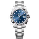 Rolex  Datejust 41mm 126334 Blue Diamond Oyster Stainless Steel Mens Watch