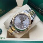 Rolex  Datejust 41mm 126333 Silver Index Oyster Steel and Yellow Gold Mens Watch - Image 8