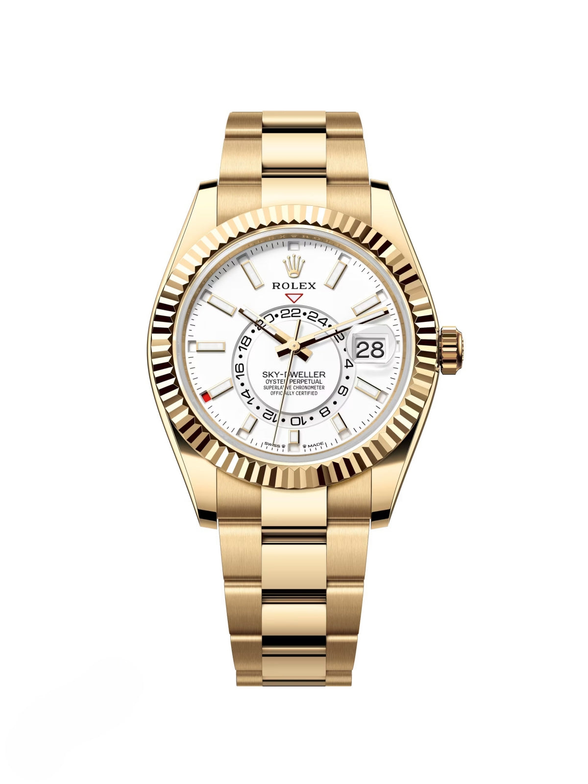A5D8EB92-608F-954F-B161-A3BA486EDE33.jpg Rolex Sky-Dweller 42mm 336938-0003 Yellow Gold White Dial - Image 1