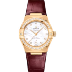 Omega Constellation Ladies' Selection 29mm yellow gold on leather strap 131.58.29.20.55.001