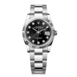 Rolex  Datejust 36mm 126234 Black Diamond Dial Stainless Steel Oyster Mens Watch