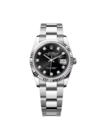 Rolex  Datejust 36mm 126234 Black Diamond Dial Stainless Steel Oyster Mens Watch