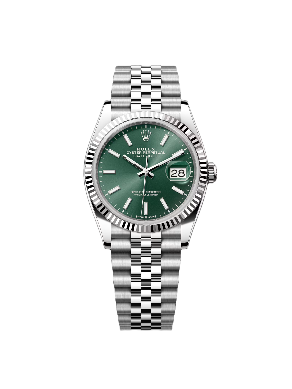 A6DAFD1D-21FD-ABDD-ADC0-389ACB9DC720.png Rolex Datejust 36mm 126234 Mint Green Dial Jubilee Bracelet Watch - Image 1