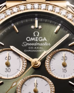 Omega Speedmaster 38 Green Dial 38mm with Diamonds Moonshine™ 18k Rose Gold Bracelet 324.55.38.50.60.001 - Image 5