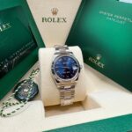 Rolex Datejust m278274-0033/0034 Bright Blue Dial 31mm Fluted Bezel Oyster Bracelet - Image 4