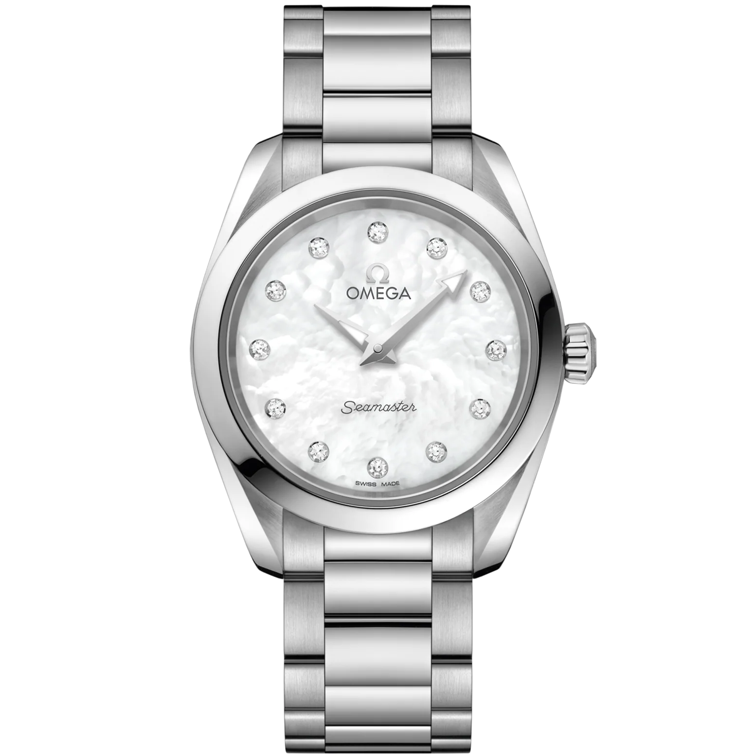 A90CF597-0508-521B-DA94-83E4AC03E05E.png Omega Seamaster Aqua Terra 150M 28 mm White Dial with Diamonds Stainless Steel Bracelet 220.10.28.60.55.001 - Image 1