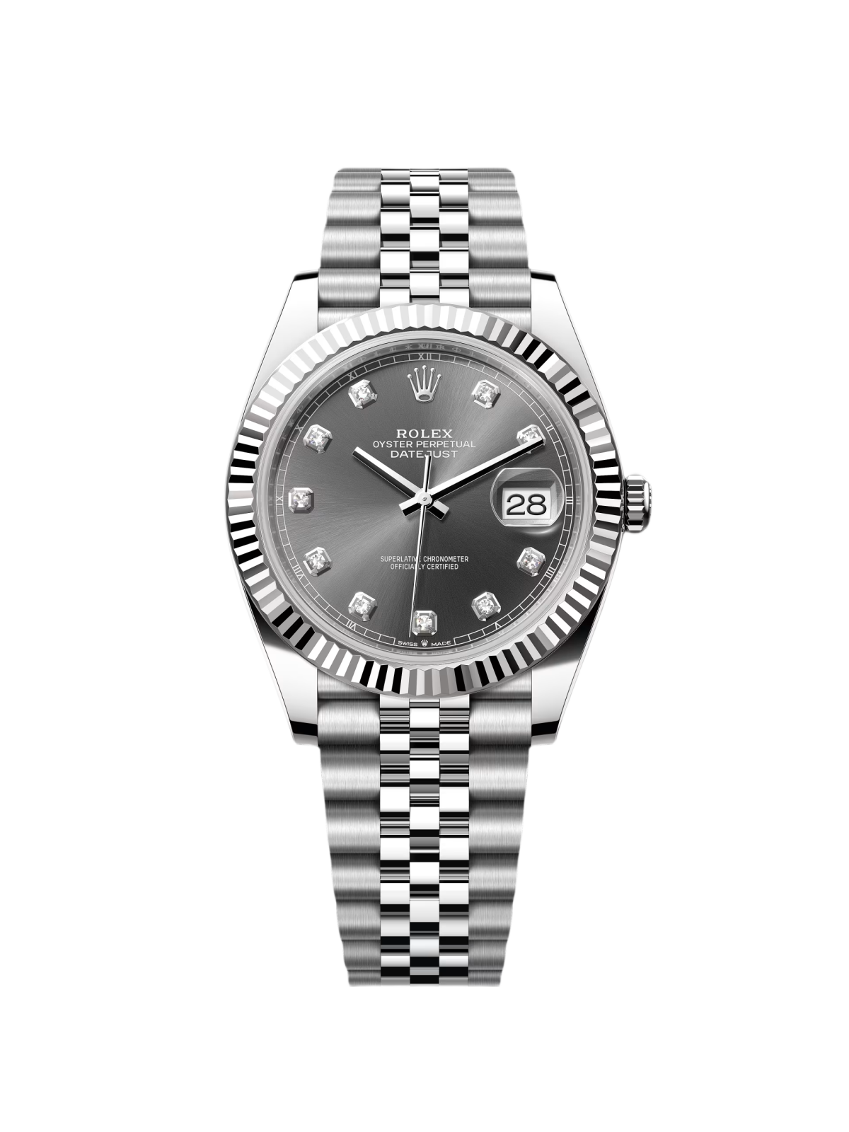 AA1482FA-5A1D-B3D1-D10D-3928B78ED144.png Rolex Datejust 41mm 126334 Slate Diamond Jubilee Stainless Steel - Image 1