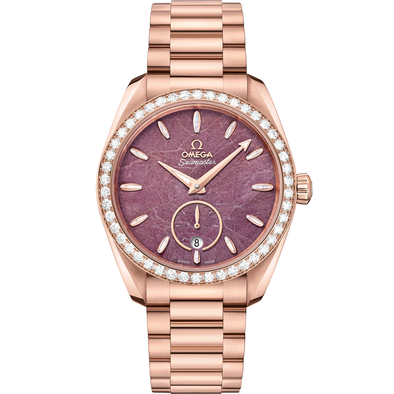 AA27BF08-54D1-3E6A-3E72-949E59D91462.png Omega Seamaster Aqua Terra 150M 38 mm Purple Dial Sedna™ 18k Rose Gold Bracelet 220.55.38.20.99.001 - Image 1