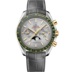 Omega Speedmaster Moonphase Grey Dial 44.25mm Stainless Steel 18k Yellow Gold Strap 304.23.44.52.06.001