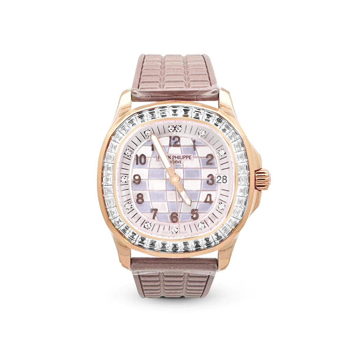 AA311051-F7E1-900E-4C05-3A83A457505A.jpg PATEK PHILIPPE 2023 SKU#0006299 AQUANAUT LUCE HAUTE JOAILLERIE 5072R-001 WHITE MOP - Image 1