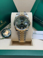 Rolex  Datejust 36mm 126233 Olive-green Roman Diamond Dial Two-Tone Jubilee Bracelet - Image 3