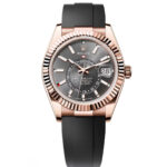 Rolex  Sky-Dweller 42mm Rose Gold Slate Dial Oysterflex - 336235