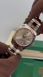 Rolex Datejust 41mm 126331 Sundust Index Oyster Steel and Everose Gold Watch - Image 13