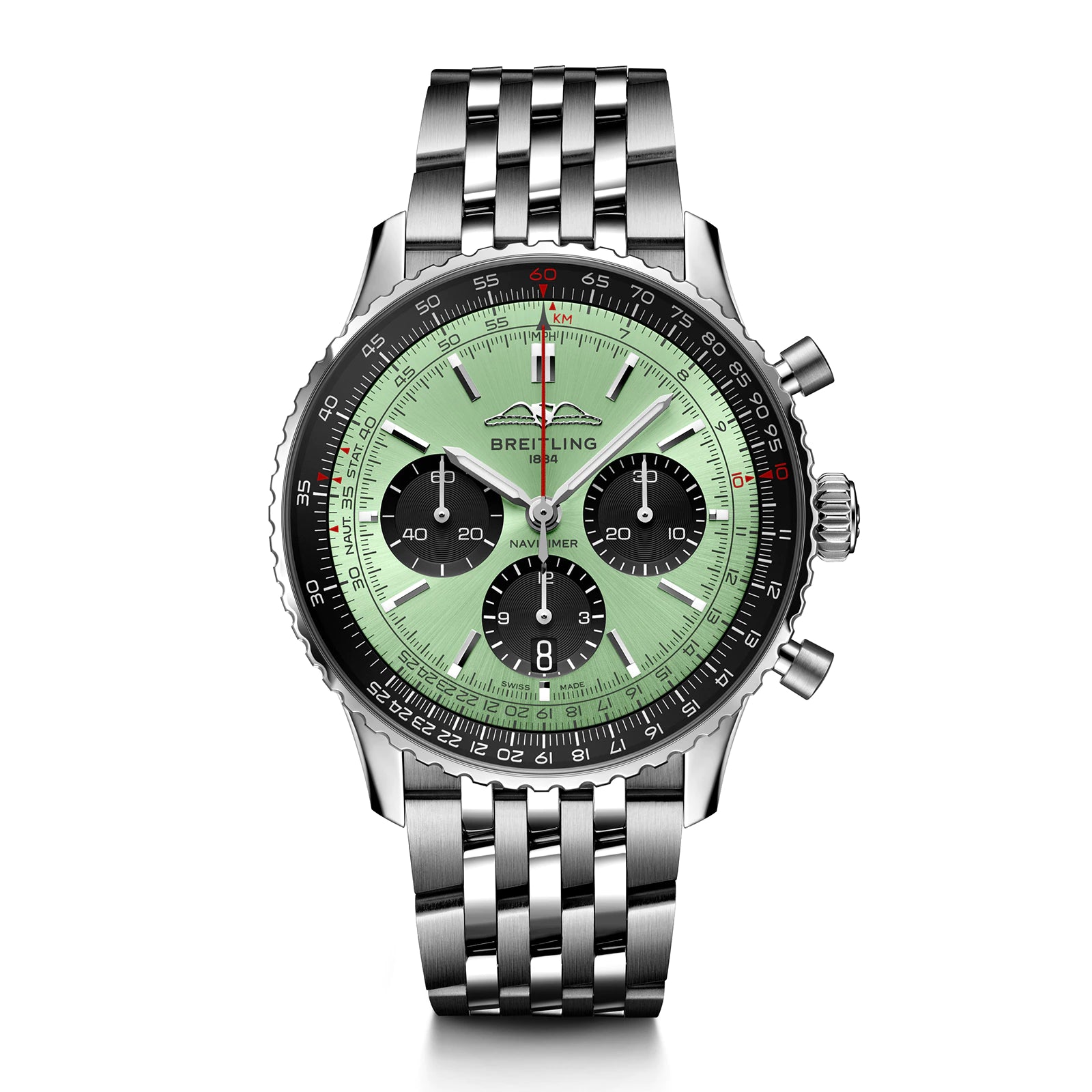 ADF58972-9099-573E-F2B2-17B16FADCDF5.jpg Breitling AB0138241L1A1 Navitimer B01 Green Dial - Νew - Image 1