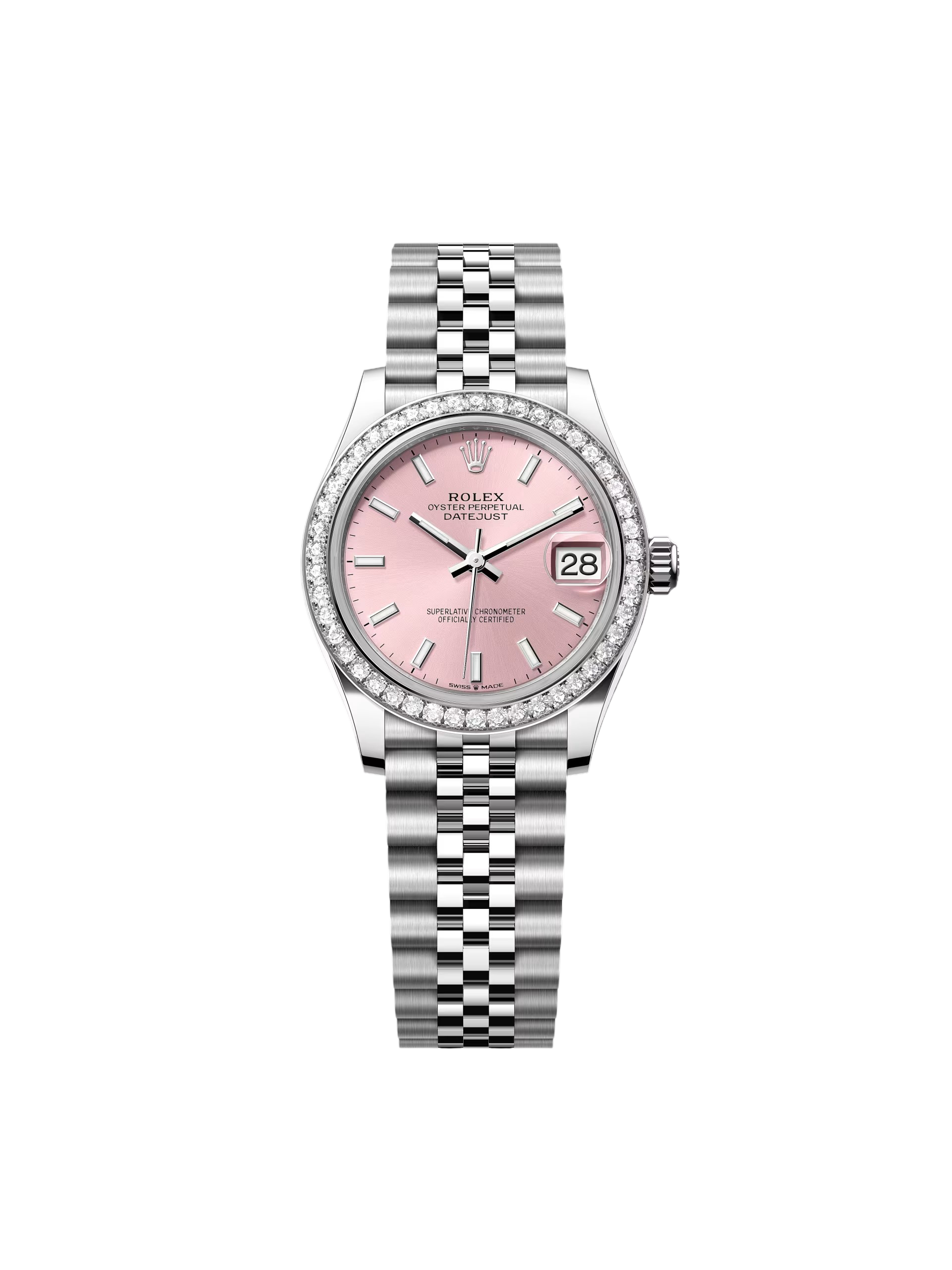 AE0BE3FE-E893-FC8A-0455-C13BC230ECE4.png Rolex Datejust m278384RBR-0017/0018 Pink 31mm Dial Oyster Watch - Image 1