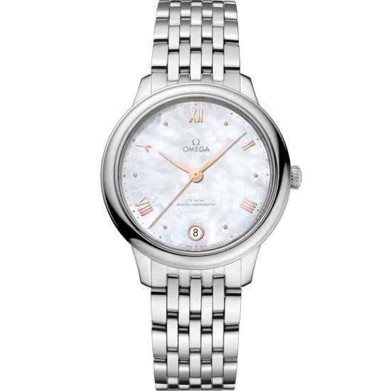 AED31040-BE89-F7A1-4CB2-0F3A58D993A8.png Omega De Ville Prestige 34mm White Dial Stainless Steel Bracelet 434.10.34.20.05.001 - Image 1