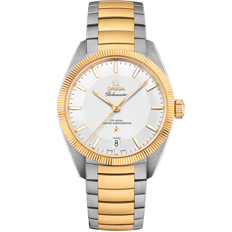 AFA074D8-7C2C-049D-6C85-105309860795.png Omega Constellation Globemaster 39mm Silver Dial 18k Yellow Gold and Stainless Steel Bracelet 130.20.39.21.02.001 - Image 1