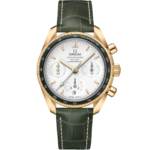 Omega Speedmaster 38 Silver Dial 38mm 18k Yellow Gold Strap 324.63.38.50.02.004