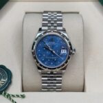 Rolex Datejust m278344-0037/0038 Blue Floral Motif Dial 31mm Oyster - Image 3