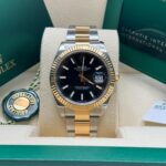 Rolex  Datejust 41mm Two-Tone Yellow Gold Fluted Bezel Black Index Dial Jubilee - 126333 - Image 3