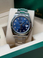 Rolex  Datejust 41mm 126334 Blue Diamond Oyster Stainless Steel Mens Watch - Image 8