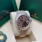 Rolex Datejust 41mm 126331 Chocolate Index Jubilee Steel and Everose Gold Watch - Image 4