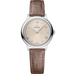 Omega De Ville Prestige 27.5 mm Linen Dial Stainless Steel Strap 434.13.28.60.59.001