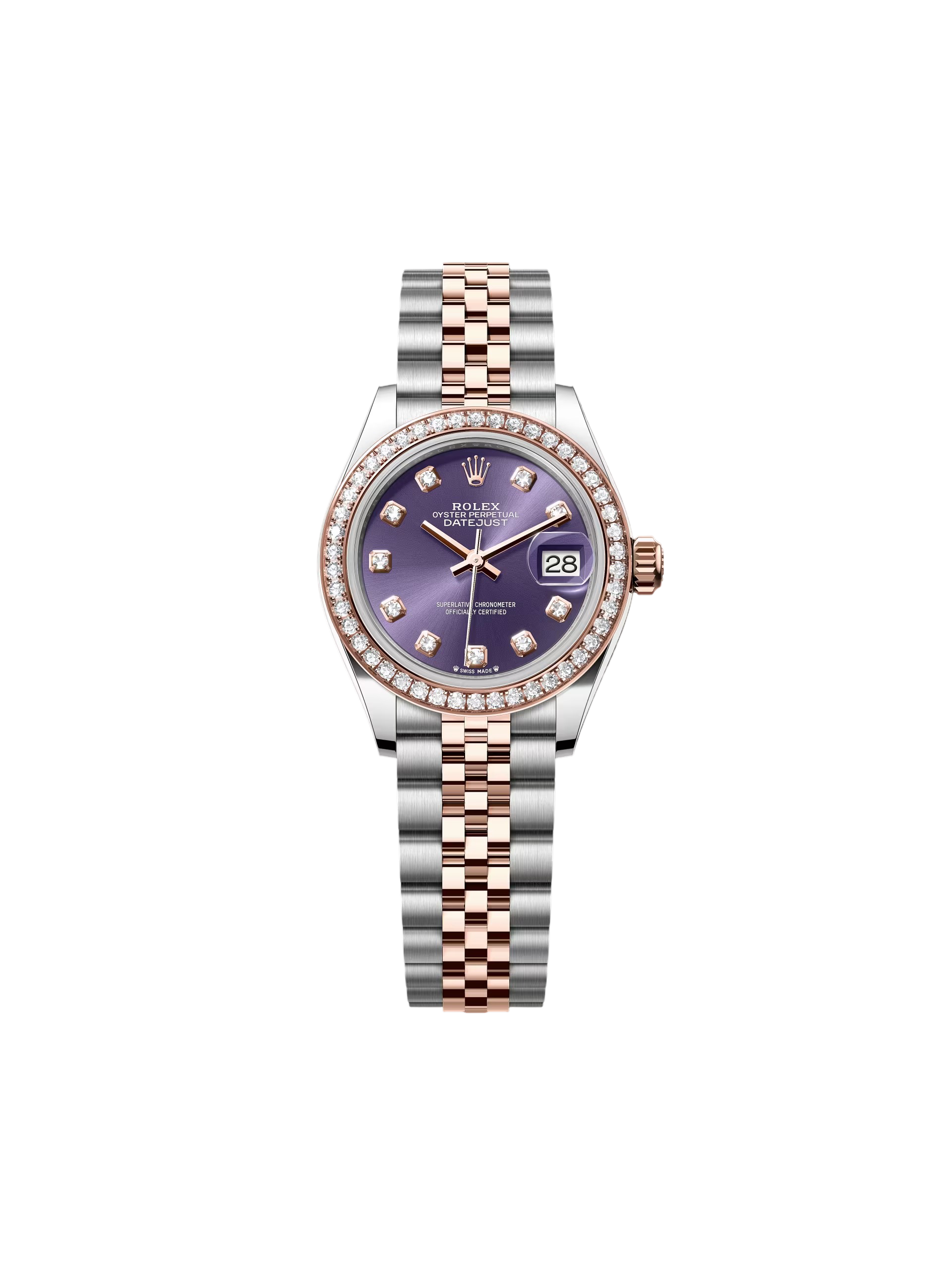 B08A50CC-2A2D-CE0D-505C-CF5F590B9D9A.png Rolex Lady-Datejust 28mm 279381RBR Aubergine Diamond Dial Oyster Bracelet - Image 1