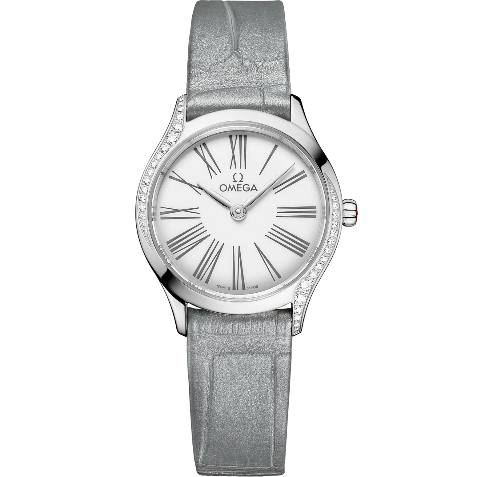 B08EE007-8C8A-8A09-7519-52439BA6629E.png Omega De Ville Mini Trésor 26mm White Dial with Diamonds Stainless Steel Strap 428.18.26.60.04.001 - Image 1