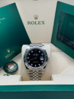 Rolex  Datejust 41mm 126334 Black Diamond Oyster Stainless Steel Mens Watch - Image 12