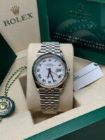 Rolex Datejust 41mm Smooth Bezel White Roman Dial Jubilee - 126300 - Image 9