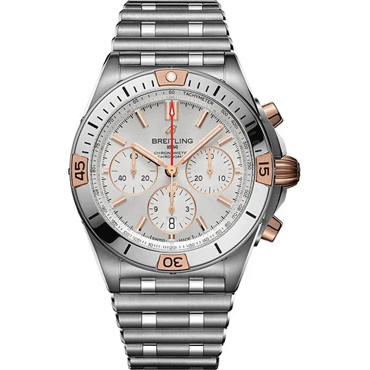 B33440DB-7574-2073-24D1-7A9DEF980435.jpg Breitling Watch Chronomat B01 42 Silver Bracelet - Image 1