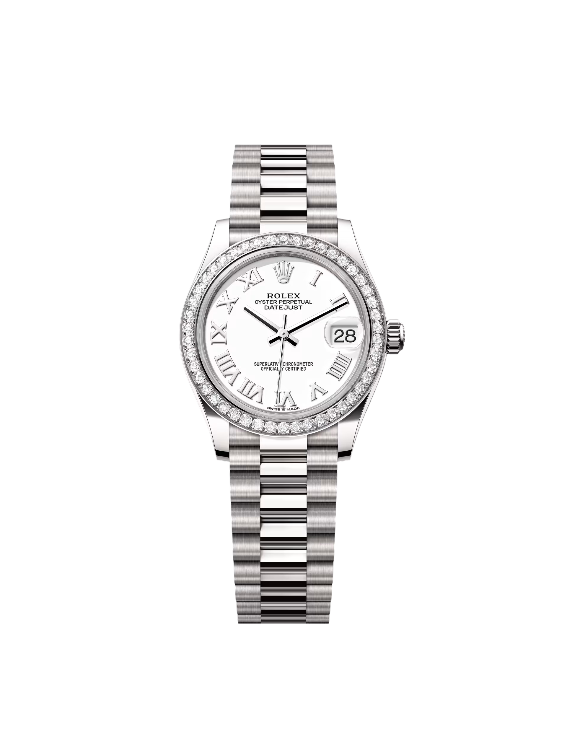 B35C7B80-070F-5BD9-A73F-A00F84BC2912_8054fd9d-3194-423e-9ae5-928b51bd2f7d.png Rolex Datejust m278289RBR-0007 White Dial White Gold President Watch - Image 1