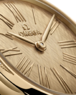 Omega De Ville Mini Trésor 26mm Yellow Dial with Diamonds Moonshine™ 18k Rose Gold Bracelet 428.55.26.60.99.001 - Image 4
