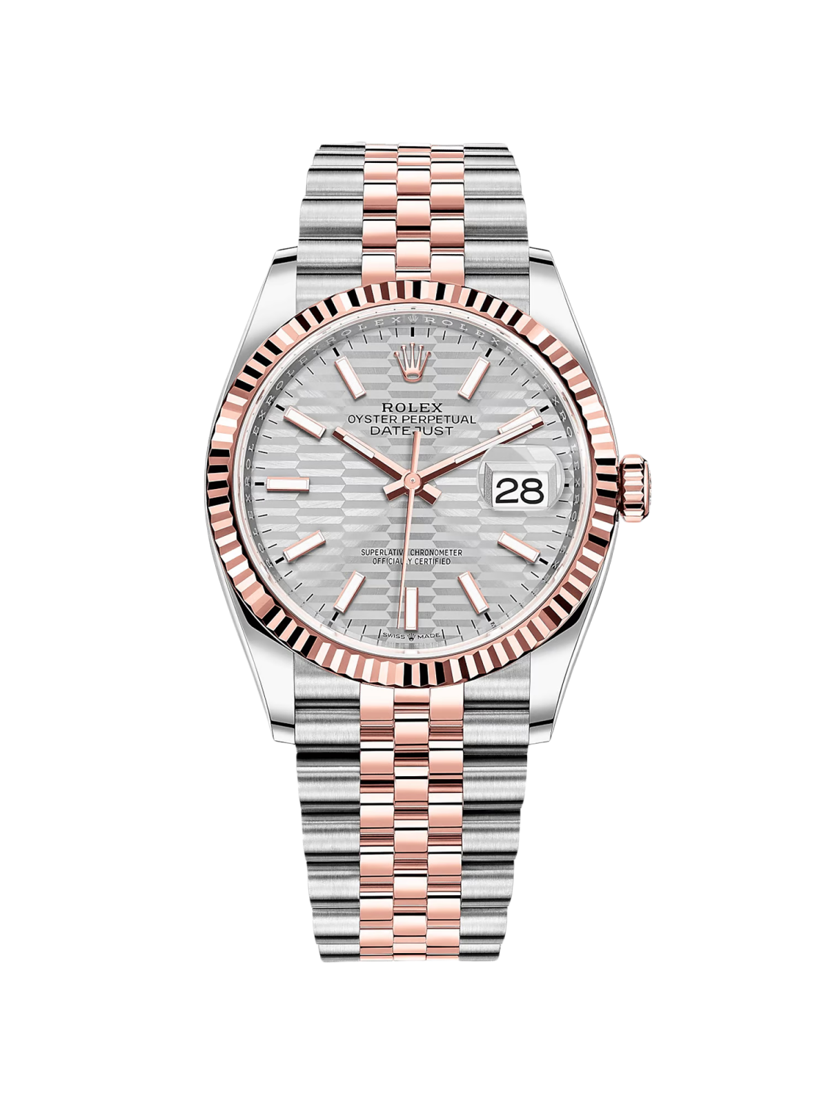 B4B3B0A5-91E4-0516-7C27-63FBE1C67B99.png Rolex Datejust 36mm 126231 Silver Fluted Motif Dial Jubilee Bracelet - Image 1