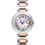 Cartier BALLON BLEU Pink Mother of Pearl Dial 28mm