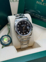 Rolex  Datejust 41mm 126334 Black Diamond Oyster Stainless Steel Mens Watch - Image 4