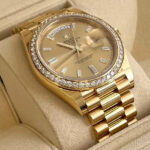 Rolex Day-Date 40mm Champagne Diamond Dial and Bezel Yellow Gold President Bracelet 228348RBR-0002 - Image 4