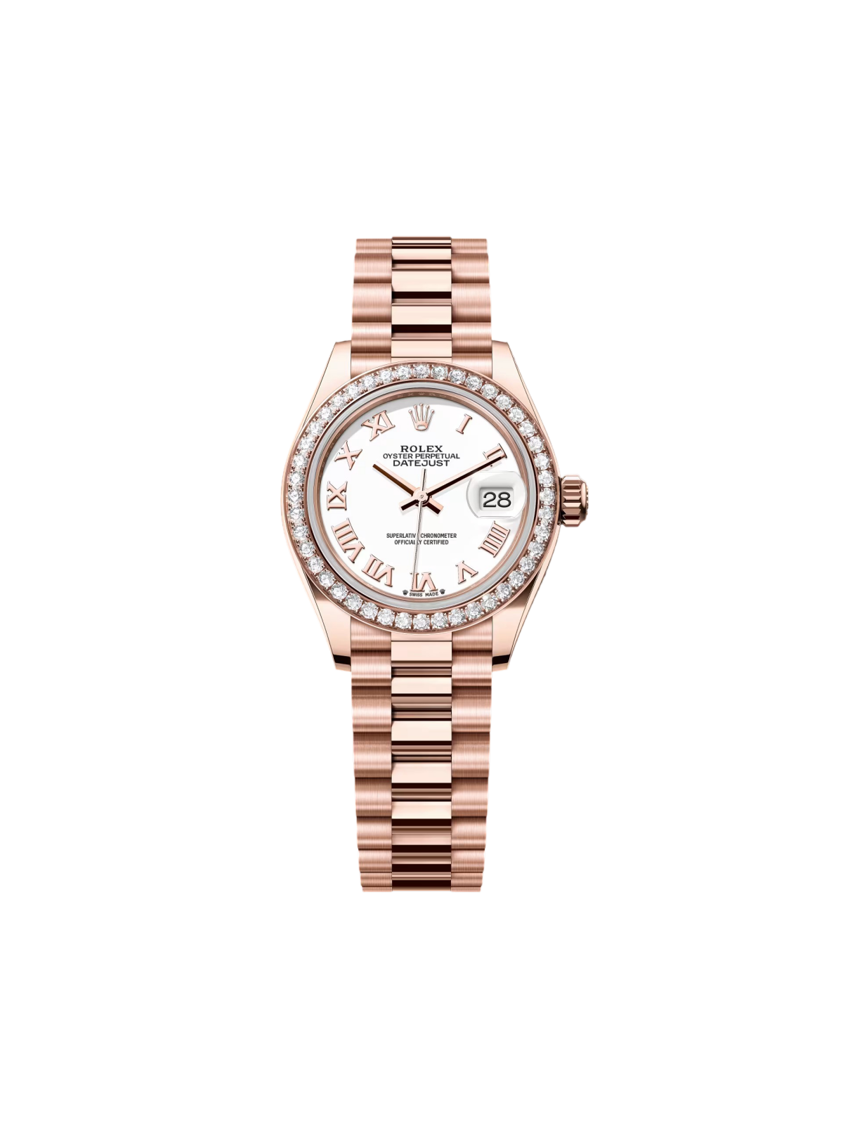 B77F94D8-DFFA-74D8-7301-F397869A47DF.png Rolex Lady-Datejust 28mm 279135RBR White Roman Dial - Image 1