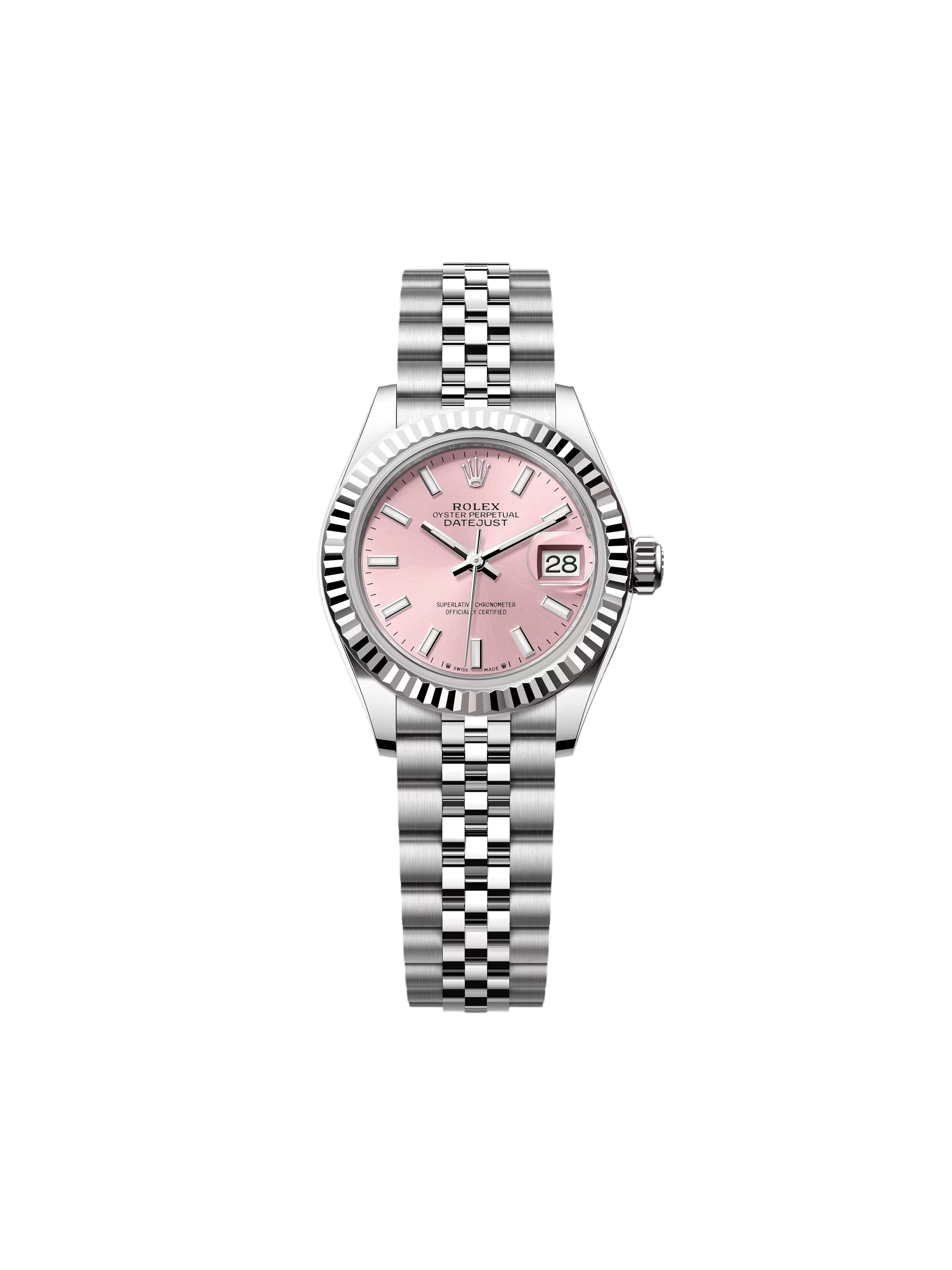 B7DC64F9-9E3B-4830-BA2A-DE46F84BF319.png Rolex Lady-Datejust 28mm 279174 Pink Dial Oyster Bracelet - Image 1