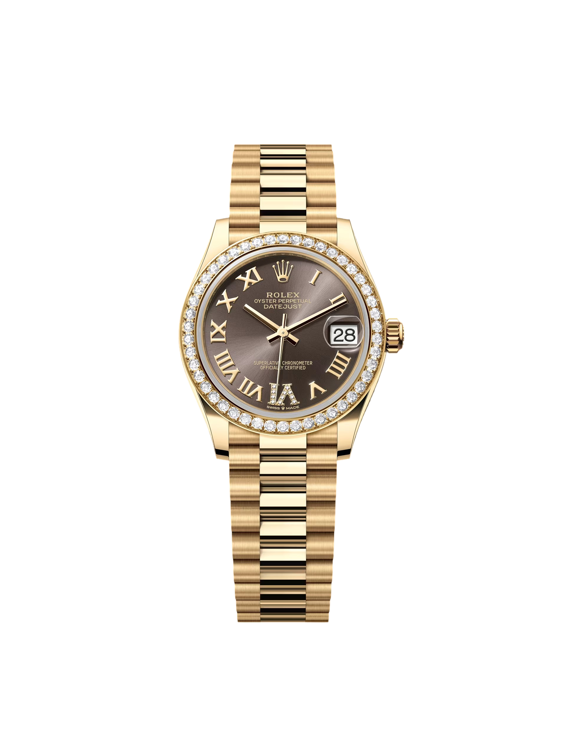B7DE4140-8E3C-1E34-4DFD-C3FE38A56656.png Rolex Datejust m278288RBR-0026 Dark Grey 31mm Dial President Bracelet Watch - Image 1