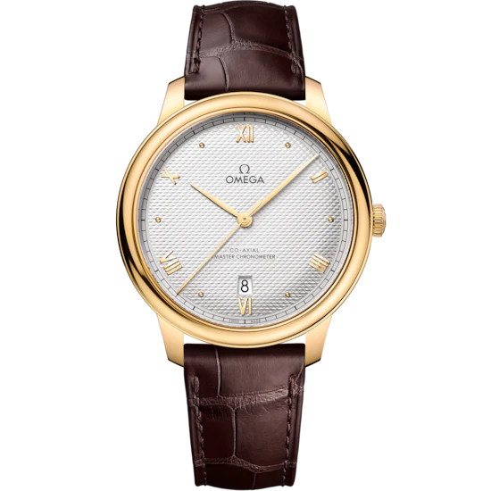 B80D99C8-3939-00B0-657F-CAD900F17D9E.png Omega De Ville Prestige 40mm Silver Dial 18k Yellow Gold Strap 434.53.40.20.02.002 - Image 1