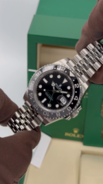 Rolex GMT-Master II 40mm 126710GRNR-0003 Black Dial Jubilee Watch - Image 10