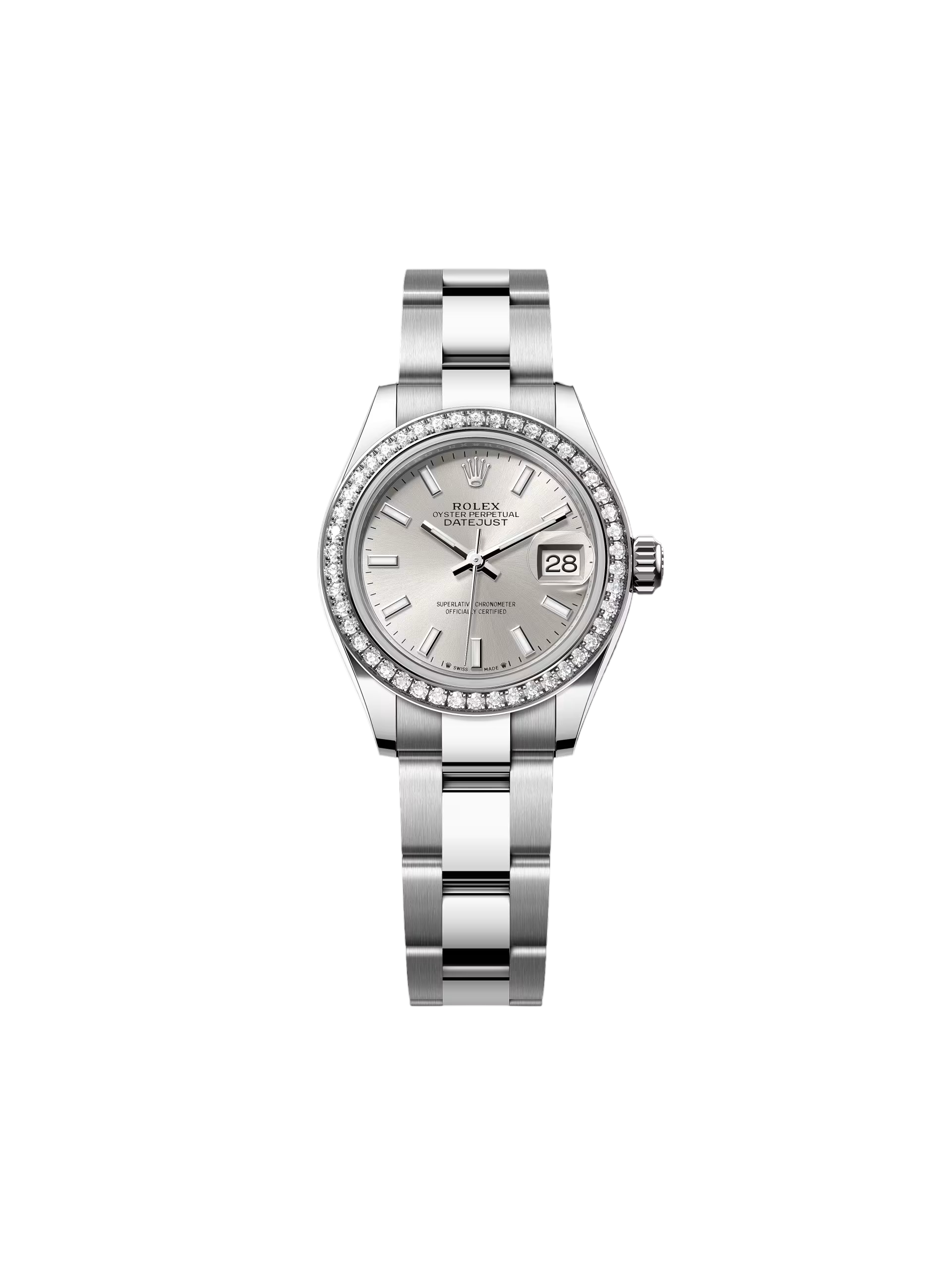 B88D27A9-EC40-3B24-1758-343C067E9A2B.png Rolex Lady-Datejust 28mm 279384RBR Silver Dial Oyster Bracelet - Image 1