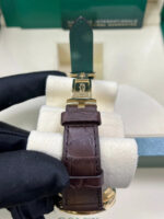 Rolex 1908 Yellow Gold White Dial Brown Alligator Strap - 52508-0006 - Image 7