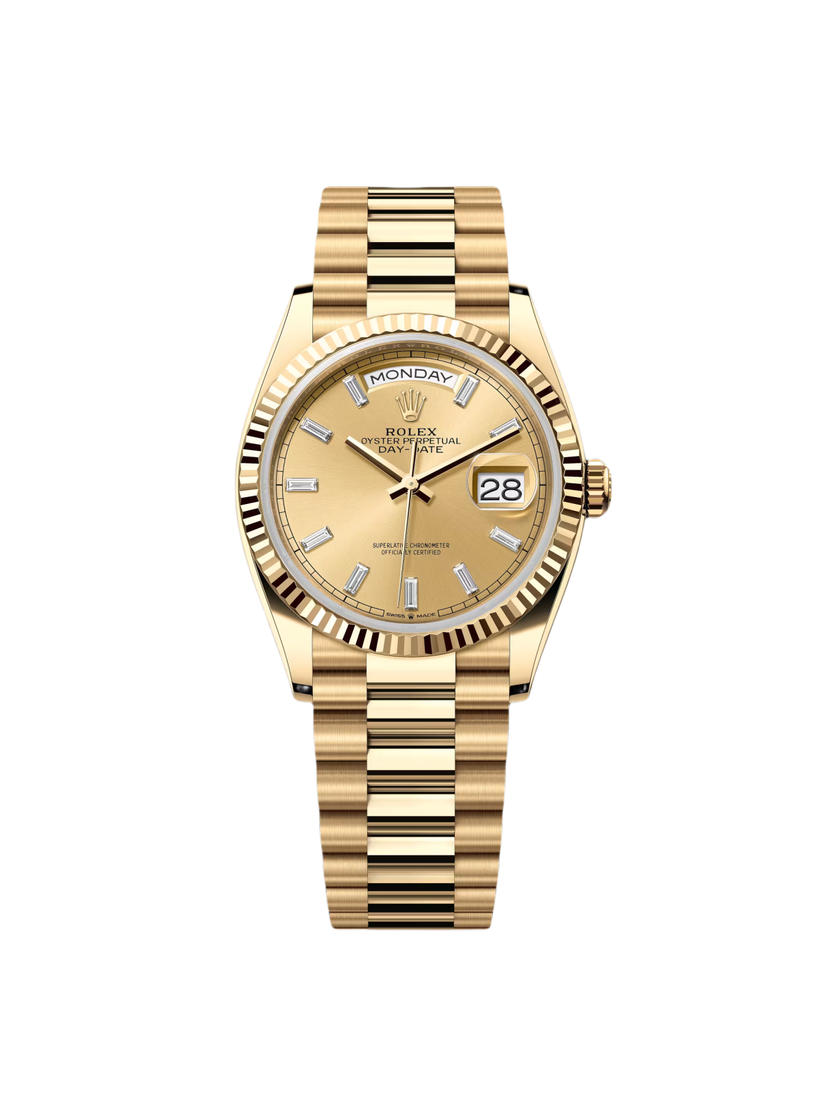 BB137045-3DFF-2DAB-9BAE-1701BE621323.png Rolex Day-Date 128238-0132 Champagne Dial Yellow Gold Bracelet 36mm - Image 1