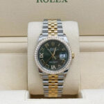 Rolex  Datejust 36mm 126283 Olive Green Dial Jubilee Bracelet Watch - Image 3